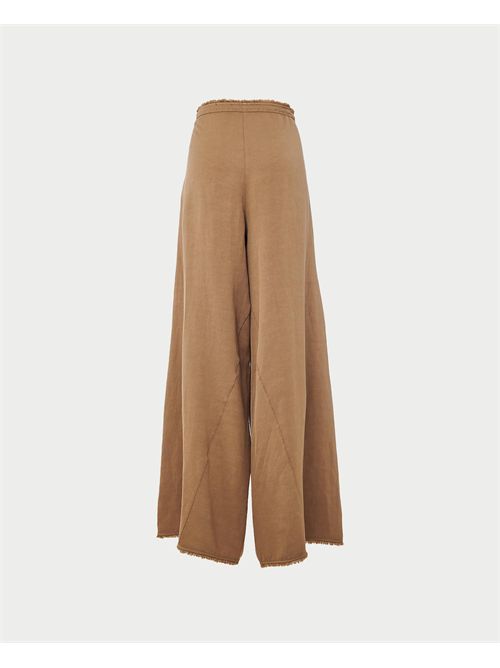 Manila Grace Women's Palazzo Pants in Linen MANILA GRACE | P014RUMA635